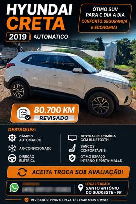 HYUNDAI CRETA 1.6 16V FLEX ATTITUDE AUTOMÁTICO